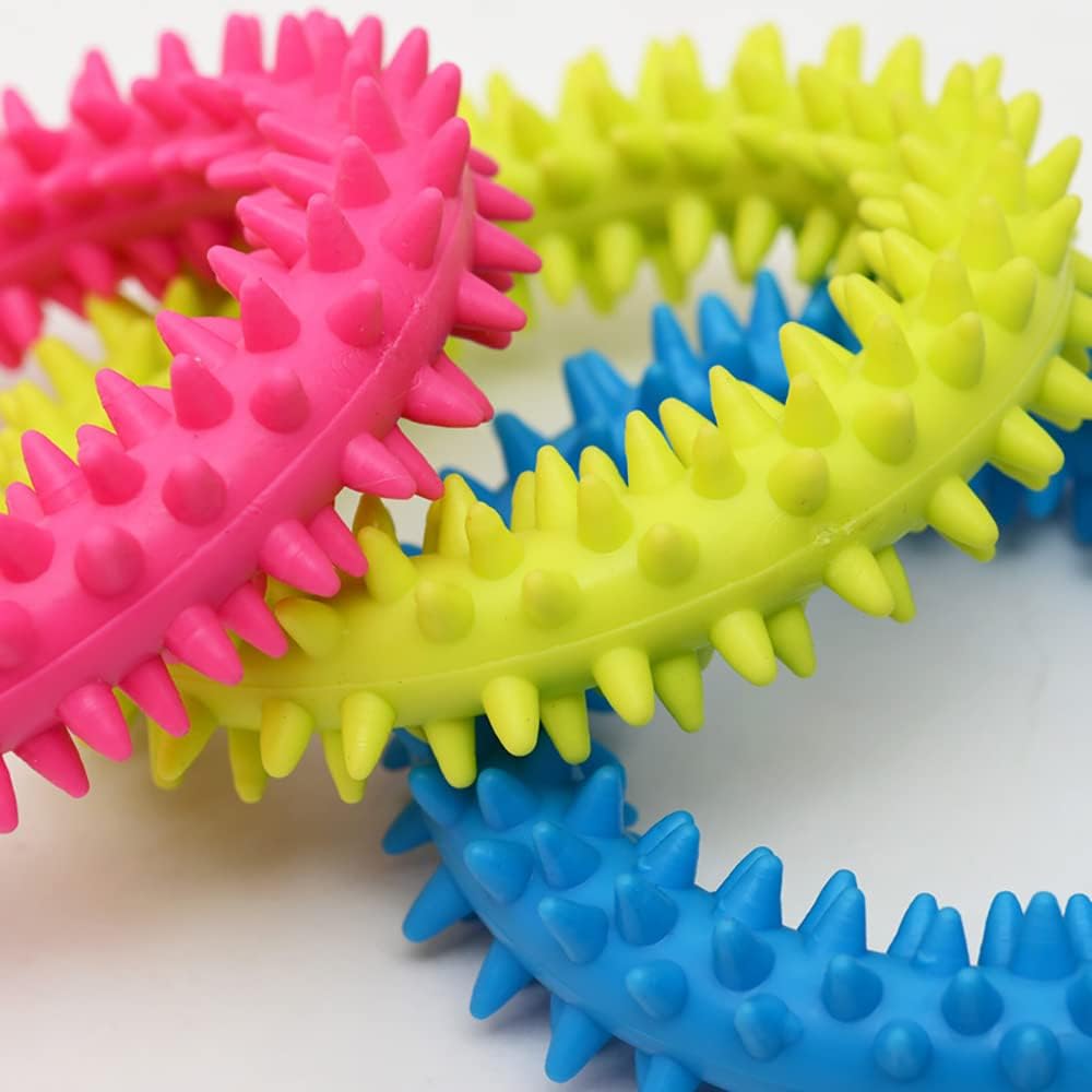 3Pcs Welpe Zähne Kauen Spielzeug Naturkautschuk Spielzeug Kleiner Hund Ring 360° Oral Zähne Beruhigen Jucken Welpe Kauen Für Mittlere Kleine Hunde