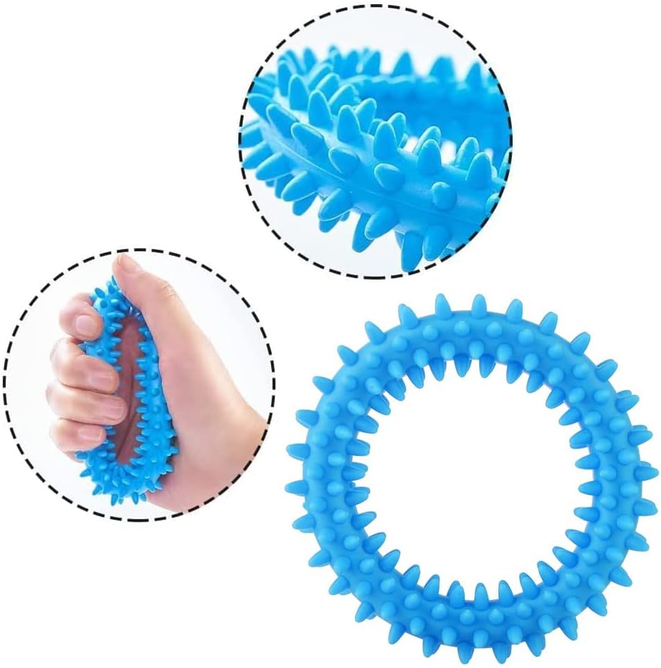 3Pcs Welpe Zähne Kauen Spielzeug Naturkautschuk Spielzeug Kleiner Hund Ring 360° Oral Zähne Beruhigen Jucken Welpe Kauen Für Mittlere Kleine Hunde